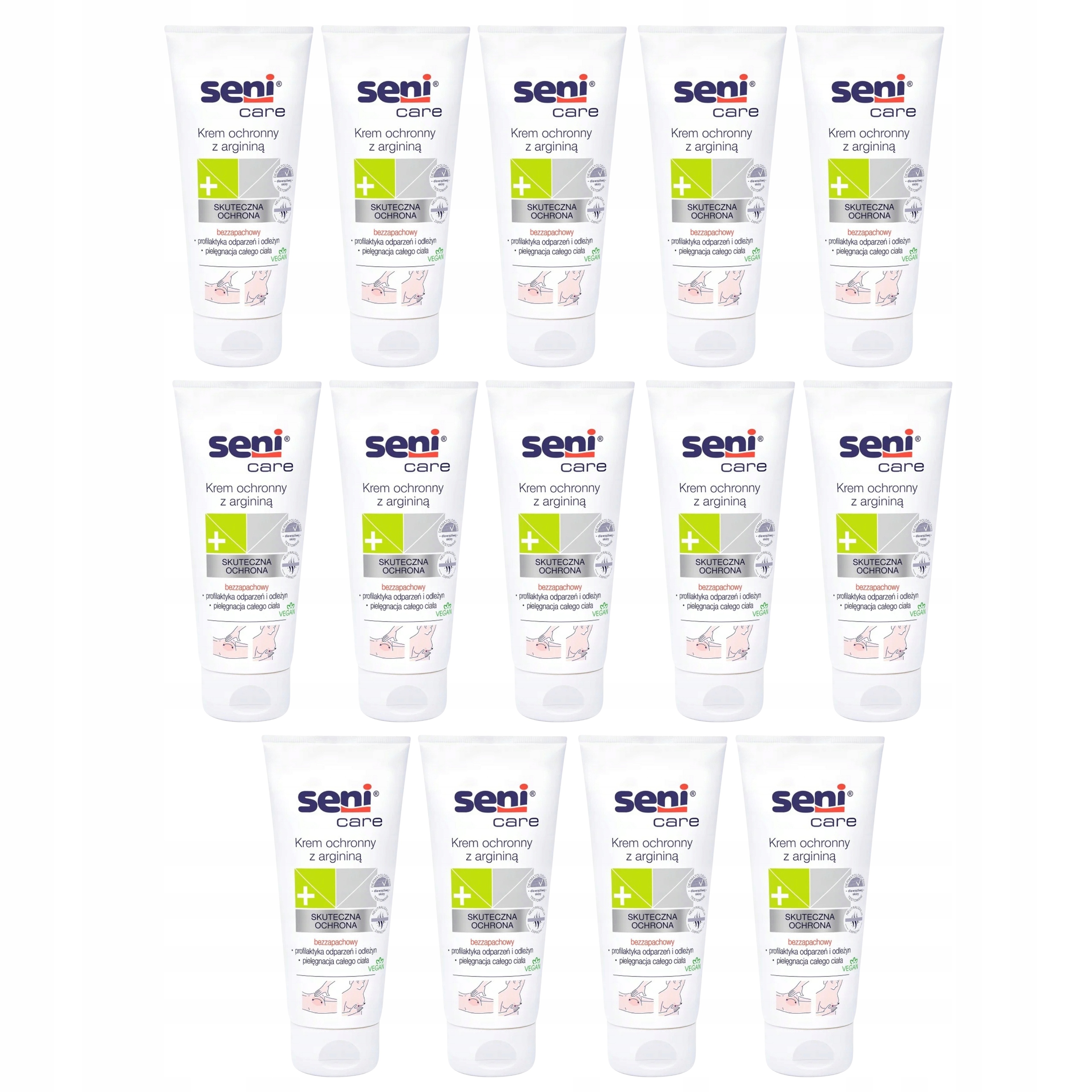 Zestaw 14x Seni Care Krem Na Odparzenia Ochronny 200 ML Z Argininą