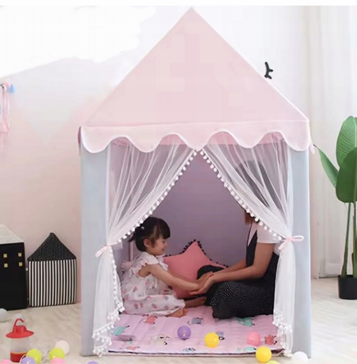 VAIKAMS SKIRTAS PALAPINĖS NAMELIS, PILIS, RŪMAI, SODO KAMBARYS + LED ROŽĖS ŠVIESOS, Malonus namelis