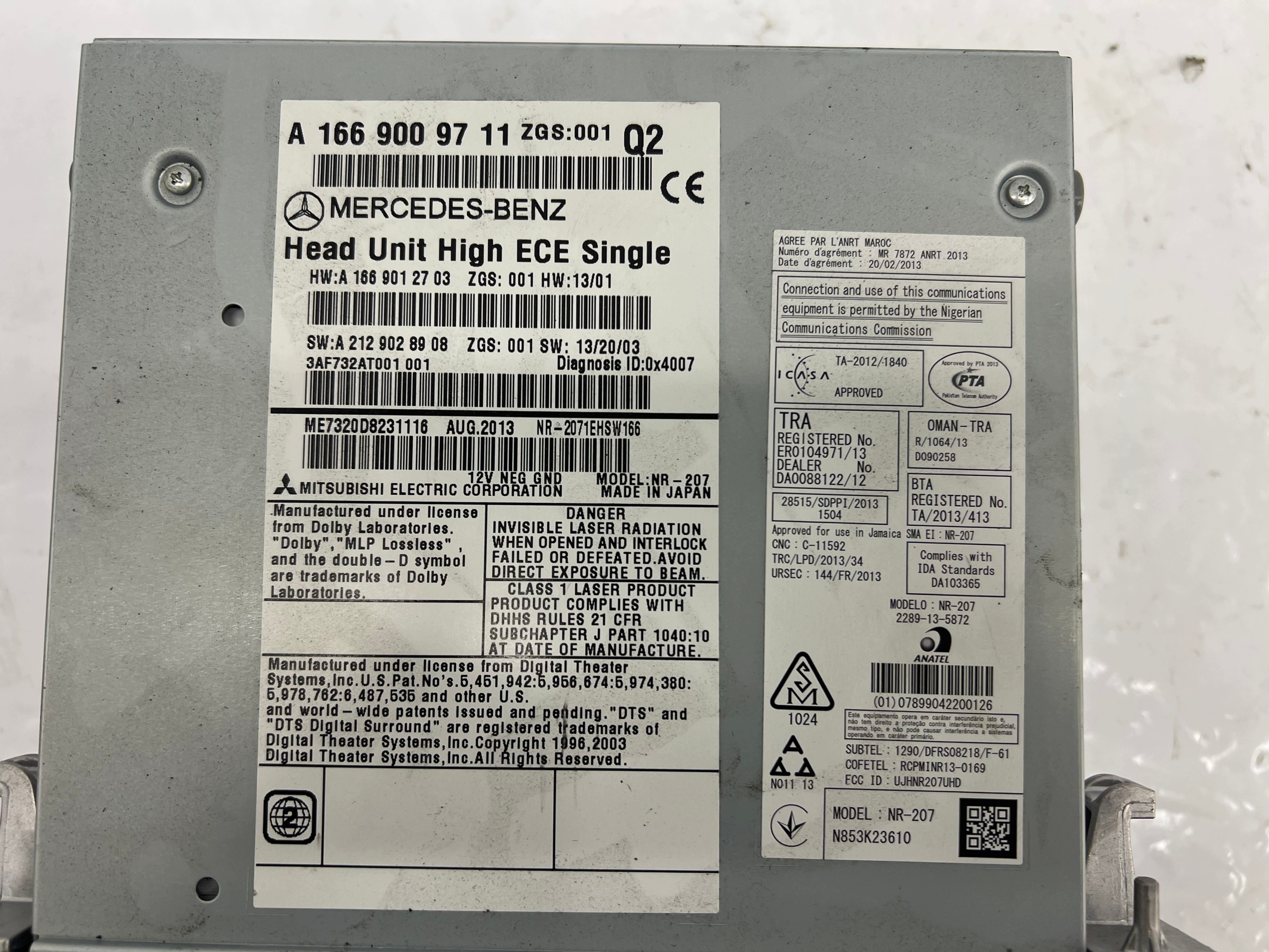 Navigation Mercedes GLS ML 166 W166 A1669009711 A1669012703