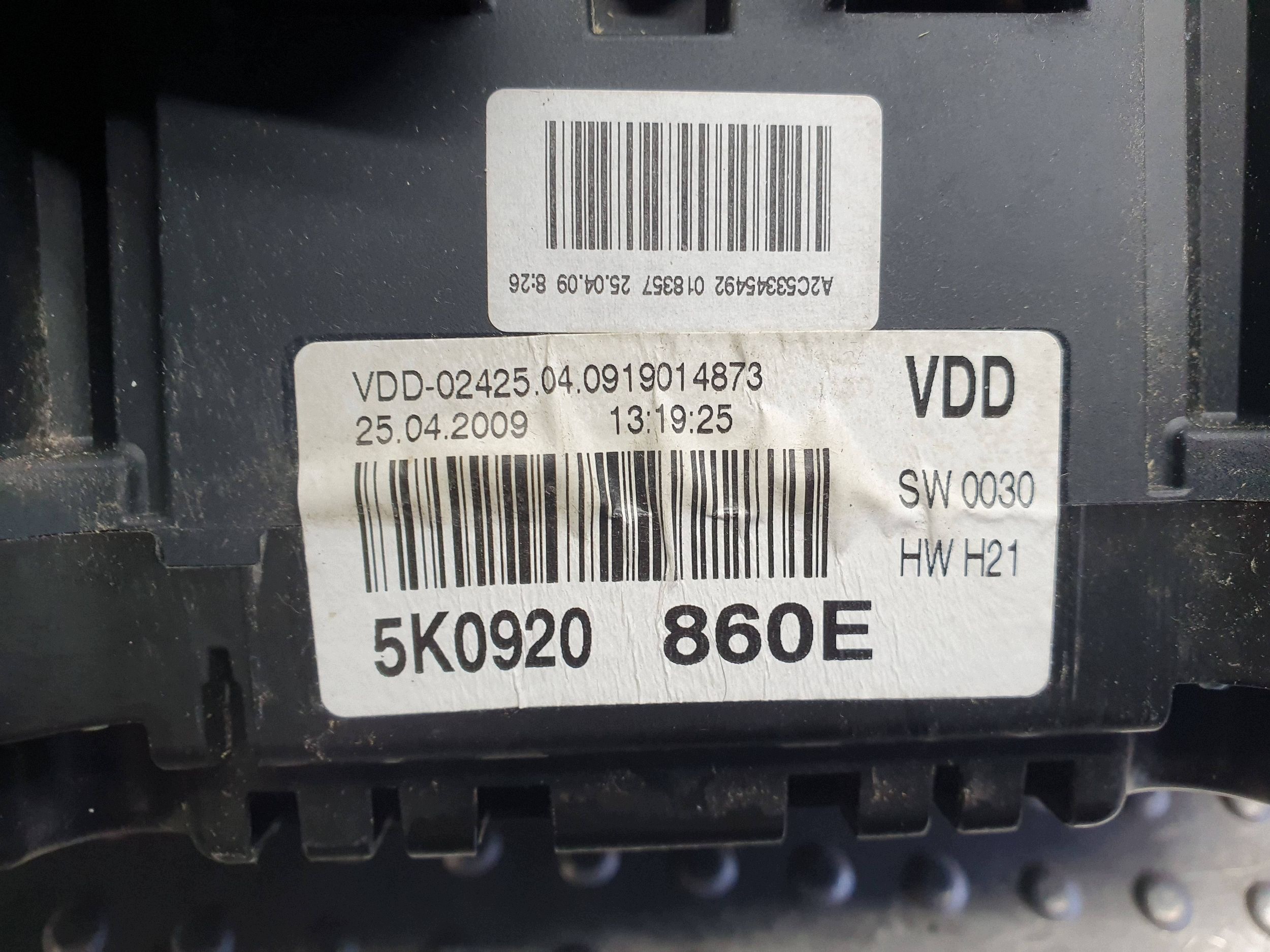 kilometar sat brzinomjer 5K0920860E VW GOLF VI 2.0 TDI