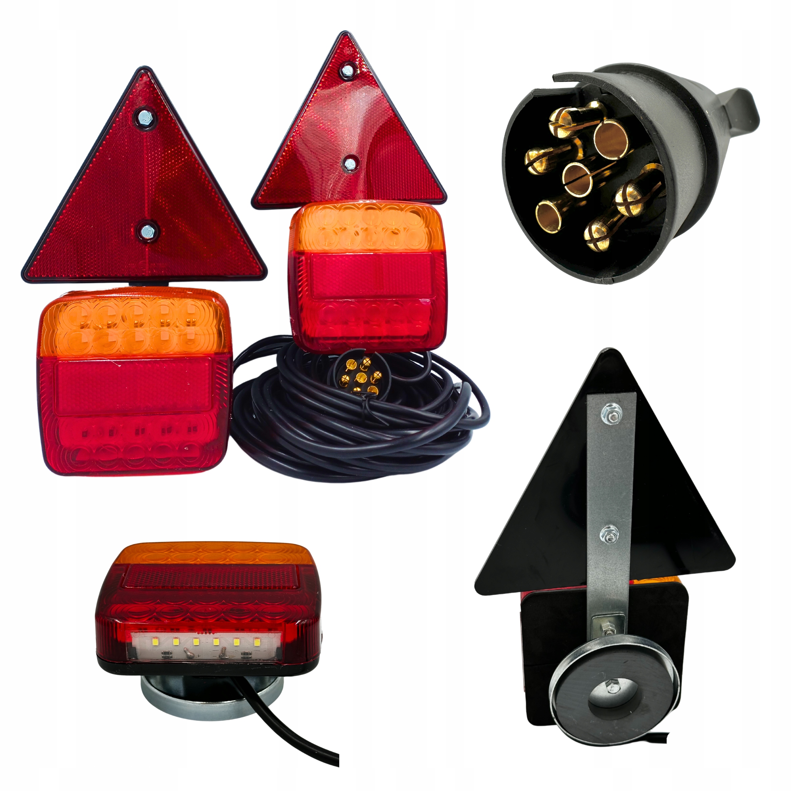 Sada Led světel na magnet osvětlení přívěsu s trojúhelníkem 7,5 m