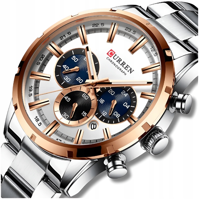 Pánské Hodinky Curren Klasické Elegantní Chronograf Datumovka 5 Barev