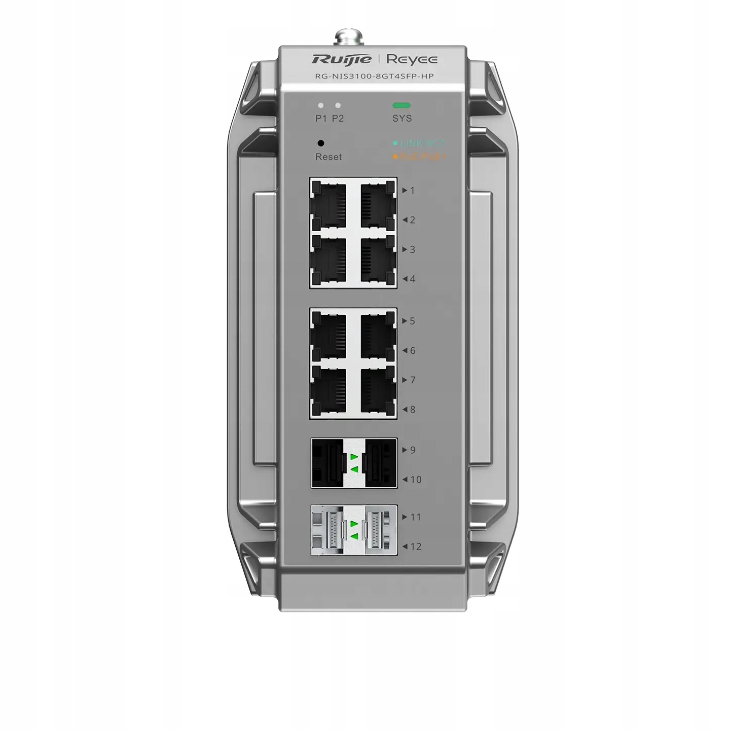 Switch přepínač přepínač RG-NIS3100-8GT4SFP-HP IP40 Pluy&Play Ruijie