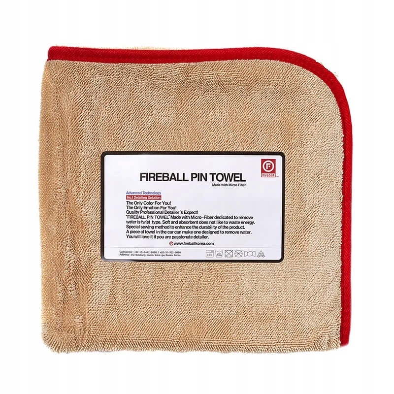 Fireball Pin Towel ręcznik z mikrowłókna do osuszania auta 72x95 cm