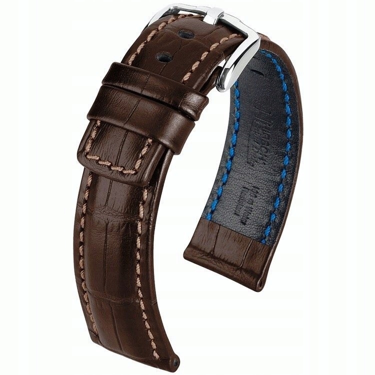 Hnědý kožený opasek 22 mm Hirsch Grand Duke 02528210-2-22 (XL)