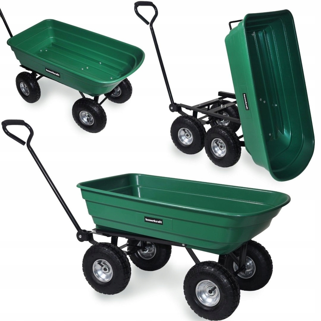 Zahradní přepravní vozík, sklápěč, přívěs, rukojeť, otočná kola,