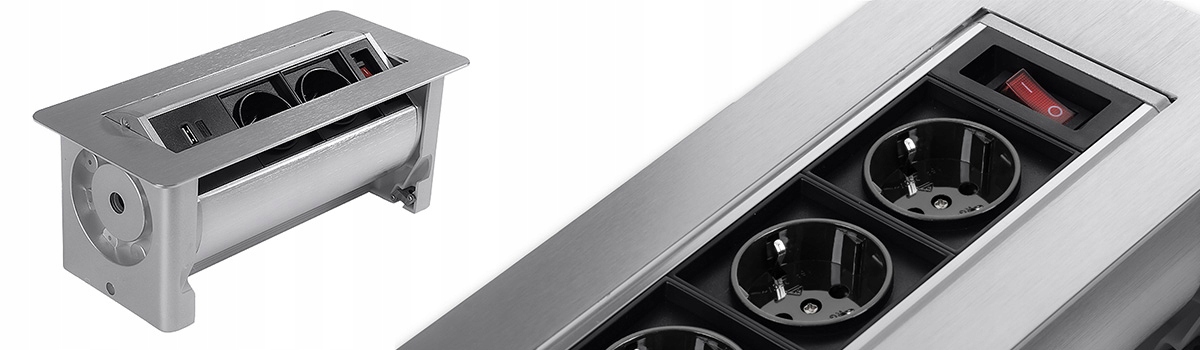 Gniazdo blatowe obrotowe Spacetronik SPS-O33S V2 Typ gniazda Gniazdo