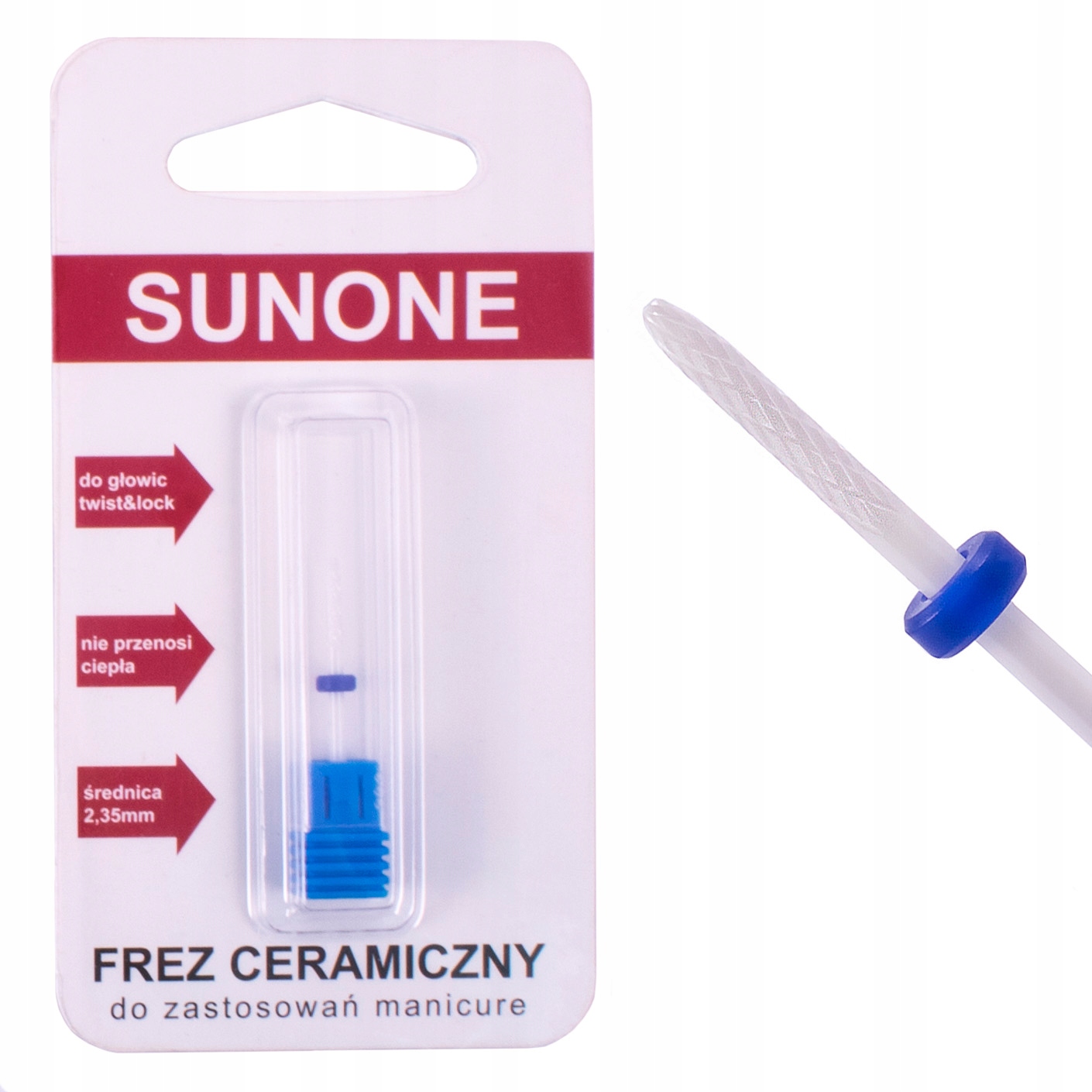 SUNONE Frez Ceramiczny Szczelinowy Średni