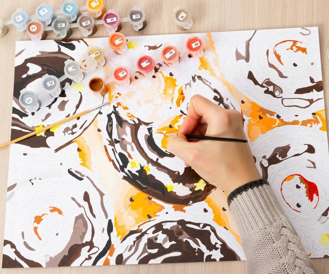 OBRAZ MALOWANIE PO NUMERACH + RAMA 50x40cm DWA KONIE I PIES Waga produktu z opakowaniem jednostkowym 0.15 kg