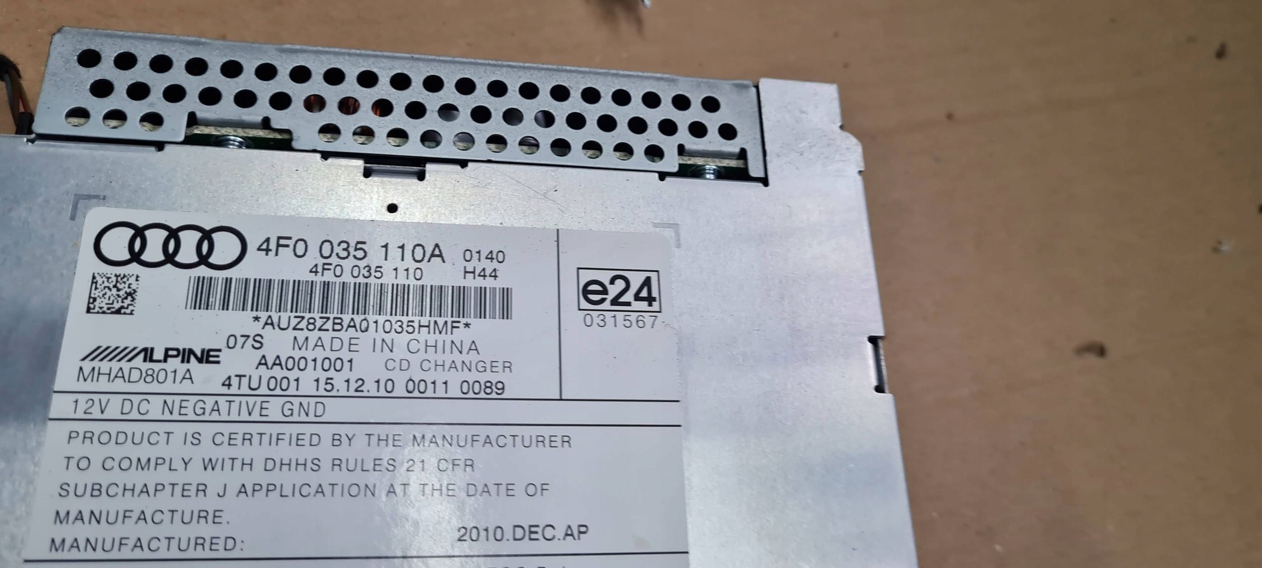 A6 C6 LIFT changer CD player 4F0035110A A4 B8 A5