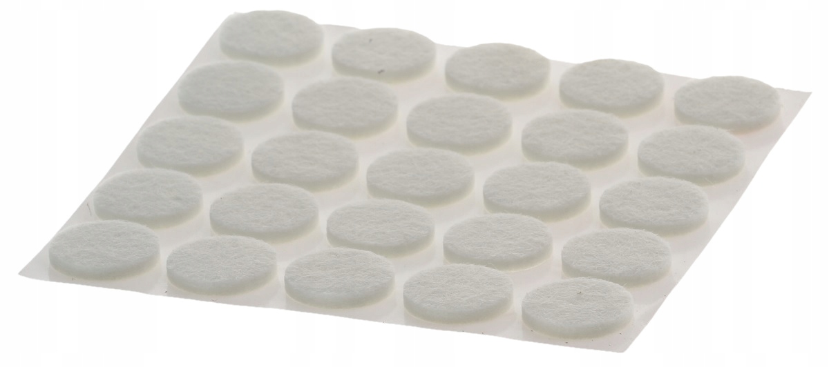 PODKŁADKI POD MEBLE FILCOWE ŚLIZGACZ FI 17 BIAŁY