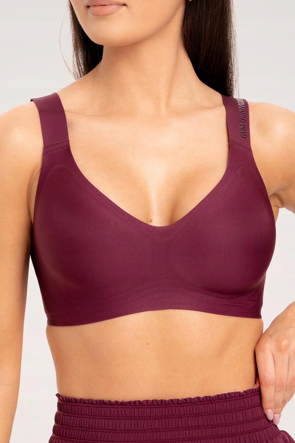 Podprsenka Gym Glamour Court burgundy Xs