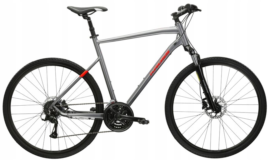 Rower Crossowy Męski Kross Evado 4.0 28 M(19'') grafitowy/czerwony połysk