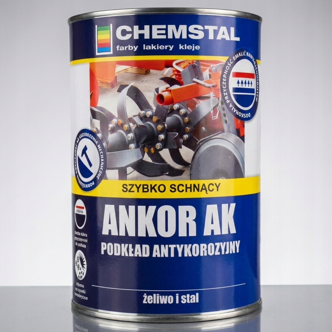 Farba na rdzę do metalu popielata szara 10L