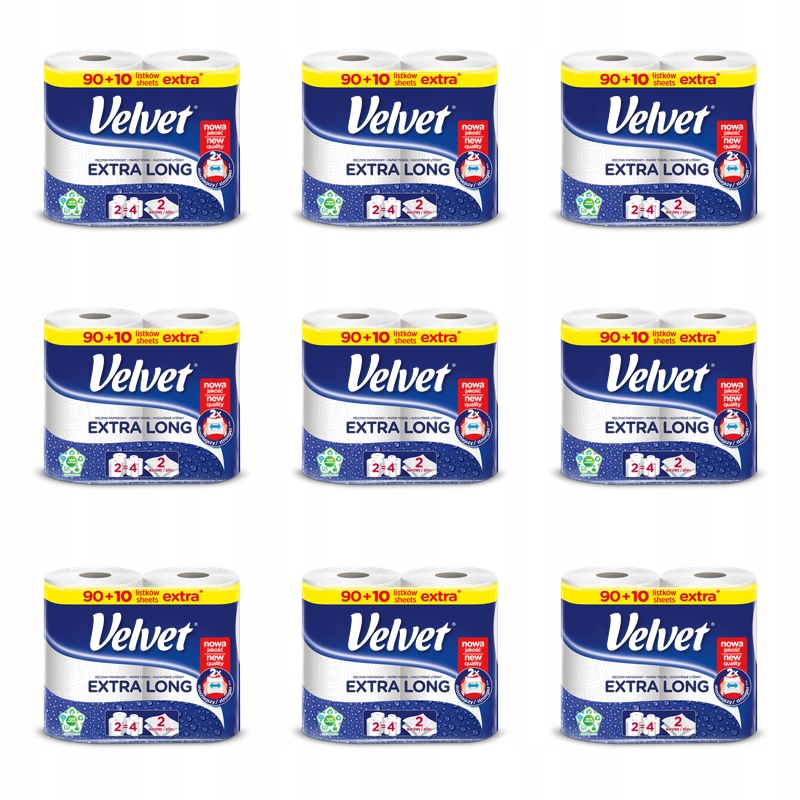 Papírový ručník Velvet Extra Long ks 2 X9