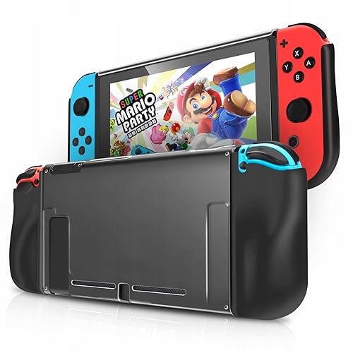 ETUI NINTENDO SWITCH TPU PRZEZROCZYSTE CZARNE OCHRONNE ERGONOMICZNE