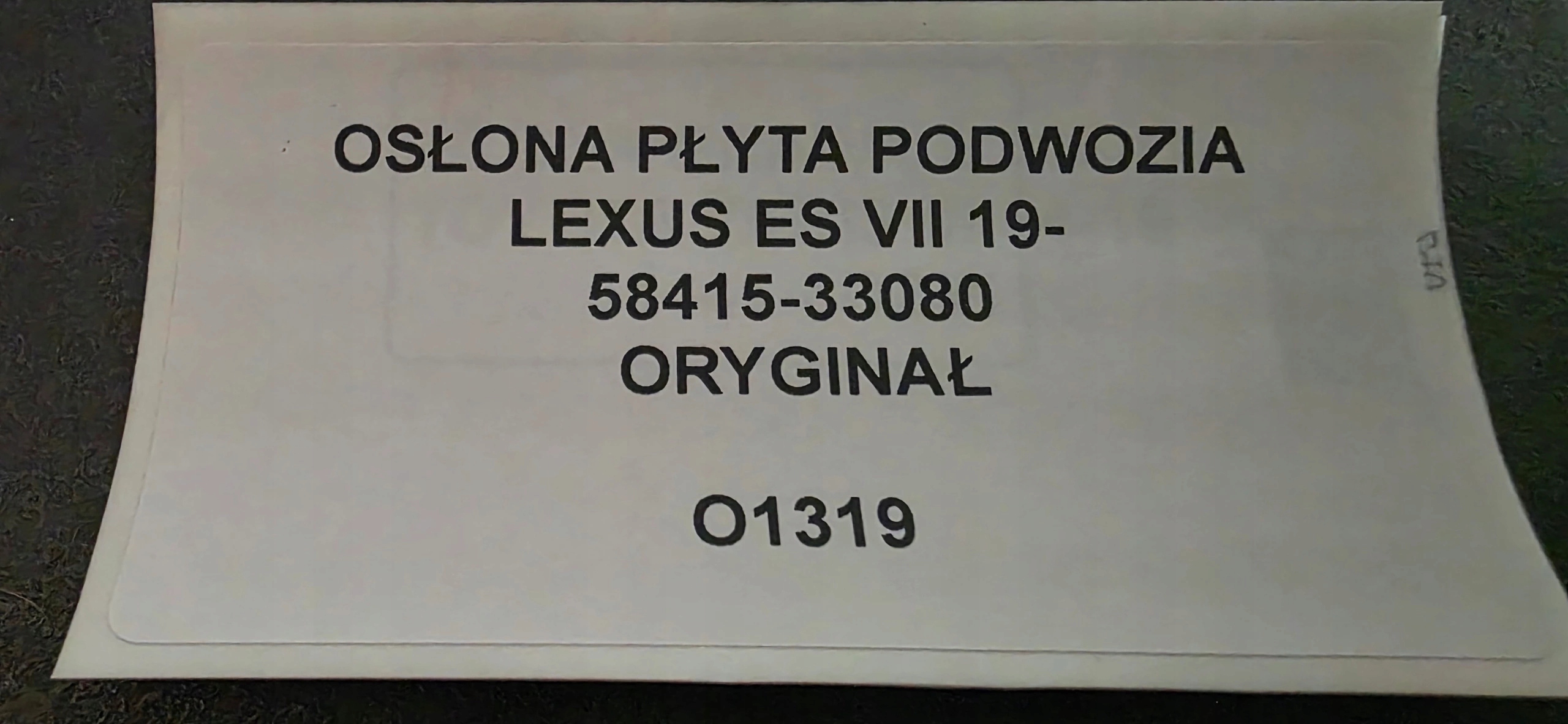 Blende Abdeckung abdeckung Unterfahrschutz LEXUS ES VII 19- Original 58415-33080