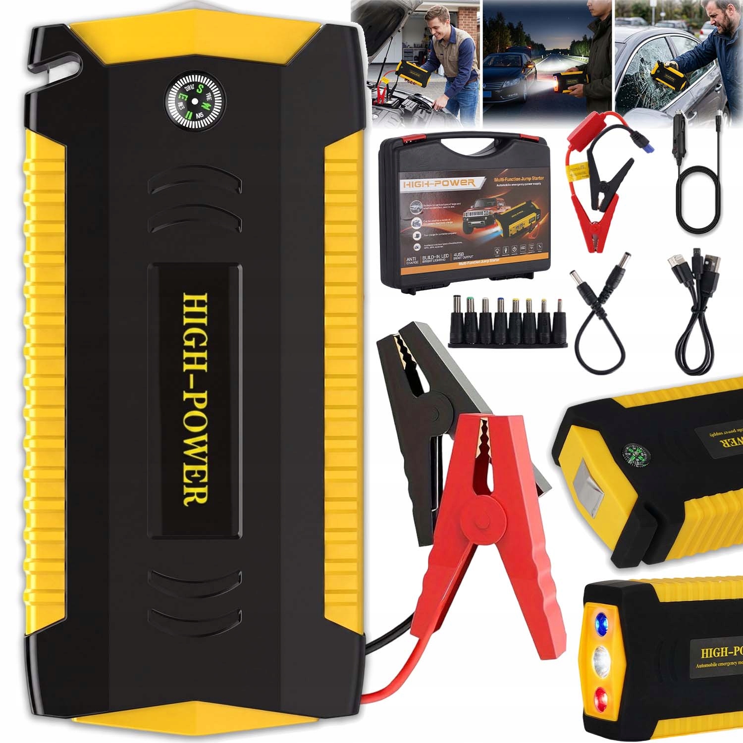 Jump Starter 6000MAH Powerbank Autoštartovacie Zariadenie Núdzový Akumulátor