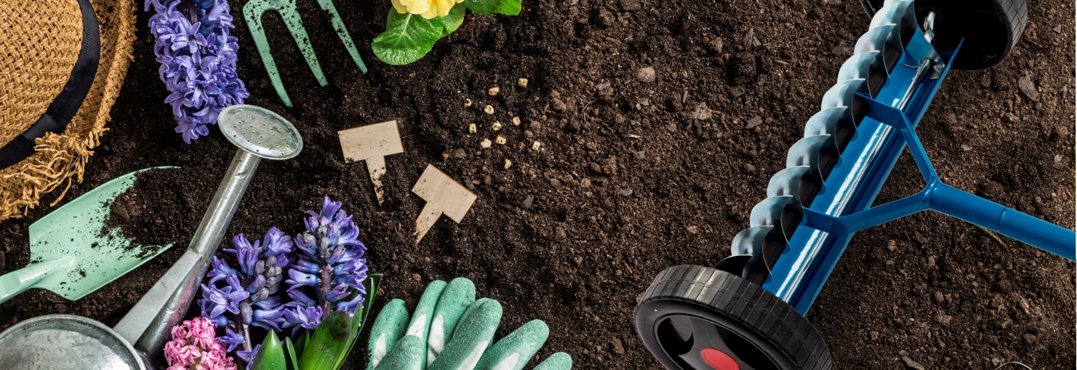 Aerator Wertykulator Ręczny Trawy Trzonek Kółka Regulacja głębokości roboczej bez regulacji