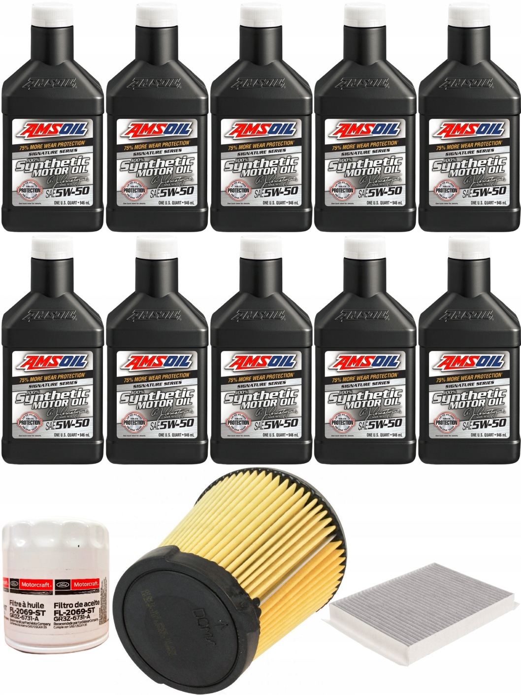AMSOIL 5W50 + FILTRY FORD MUSTANG 5.2 2015-2017