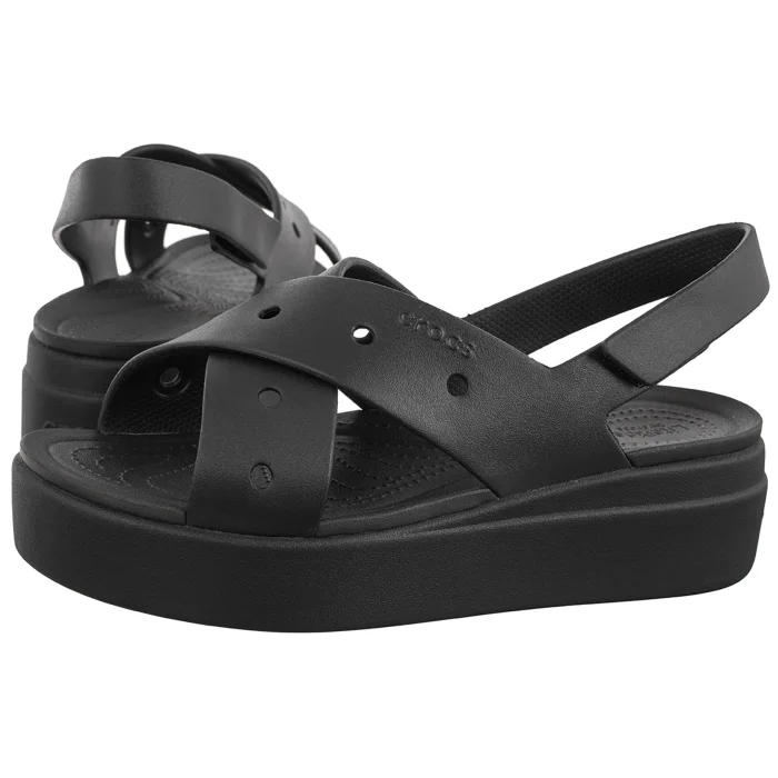 Dámské sandály na podpatku Crocs Brooklyn 4u Black 212254 Černé
