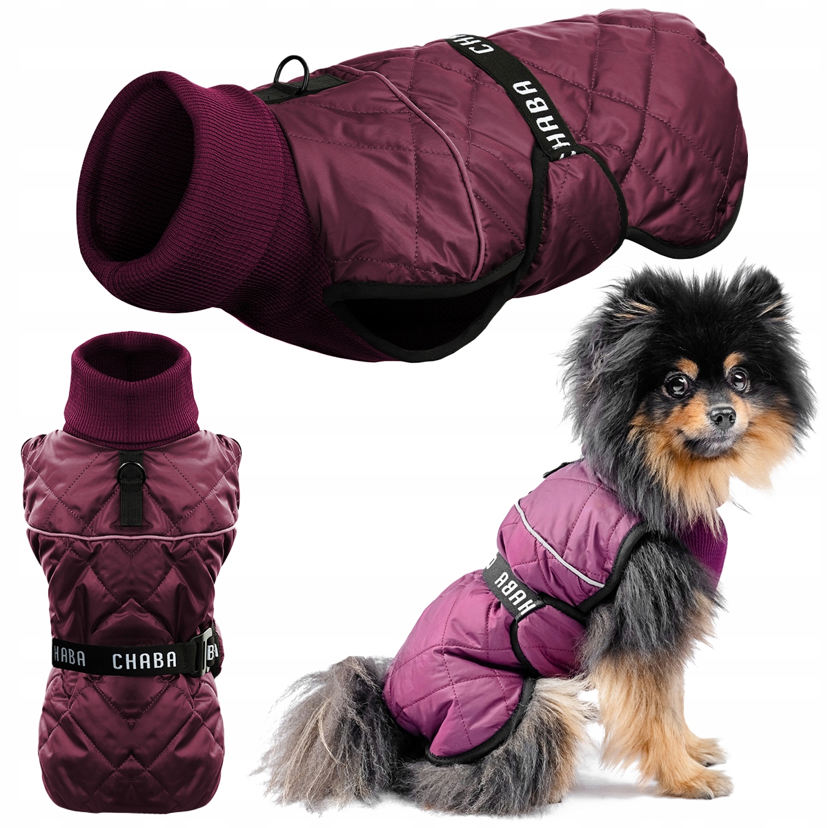 Levně Zimní kabátek pro psa Vogue Teplá bunda, oblečení pro psa, velikost L, barva Bordová