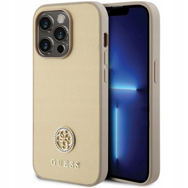 Pouzdro Guess GUHCP15XPS4DGPD Apple iPhone 15 Pro Max pevné pouzdro Strass Metal Lo