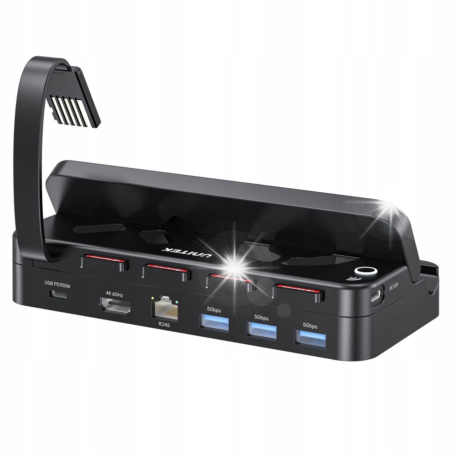 Unitek Stacja dokująca do Nintendo Switch, PD 100W, HDMI 4K, RJ-45, czytnik