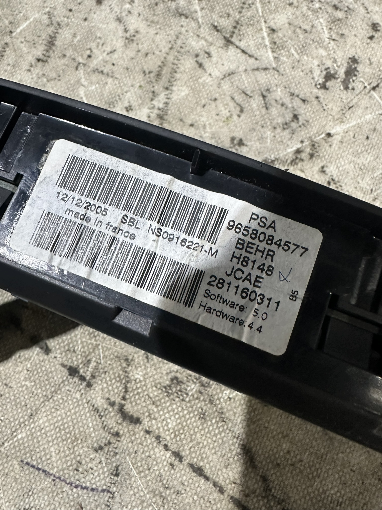 panel ovládania klími CITROEN C4 216751600