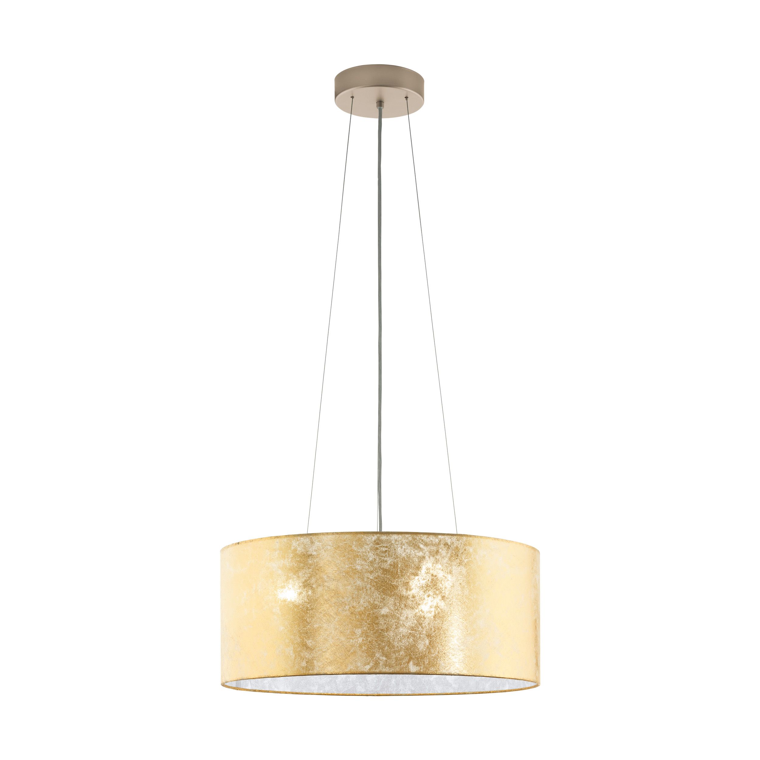 Roztomilá zlatá závesná lampa Eglo Viserbella 3xE27