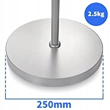 Szara Lampa Stojąca Podłogowa 175CM 30W+5W Z pilotem, ściemnialna Zasilanie sieciowe