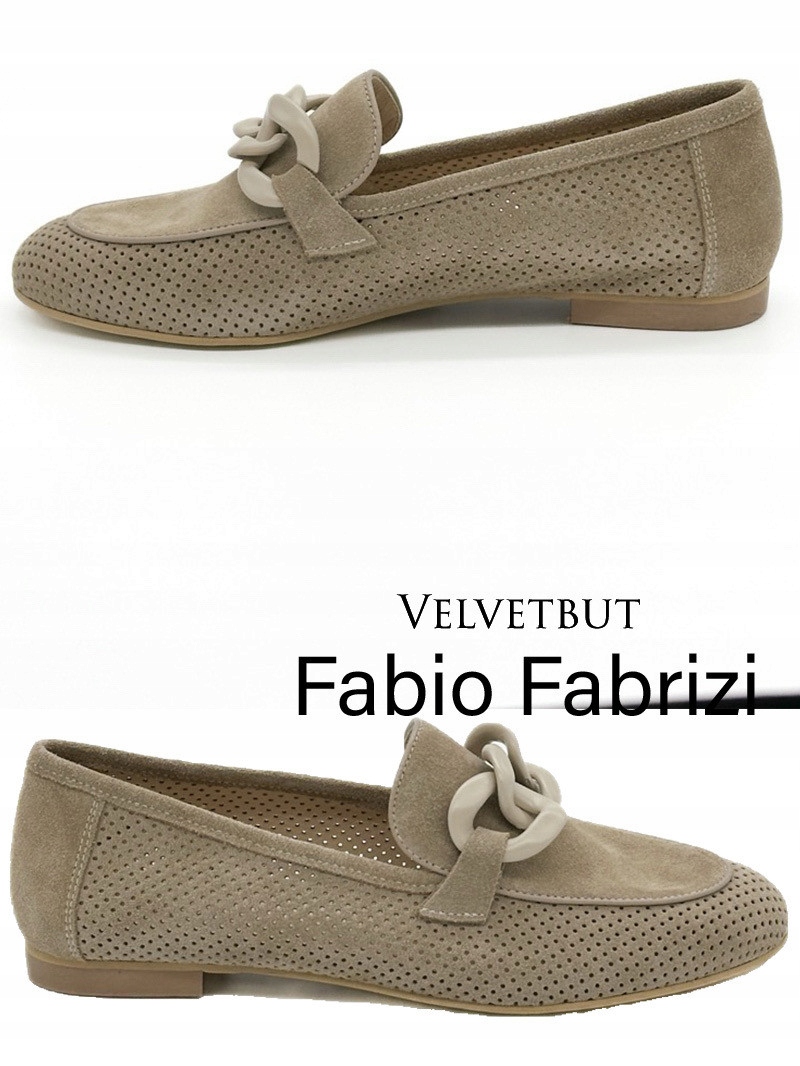 Béžové semišové lordsy Fabio Fabrizi 931 39