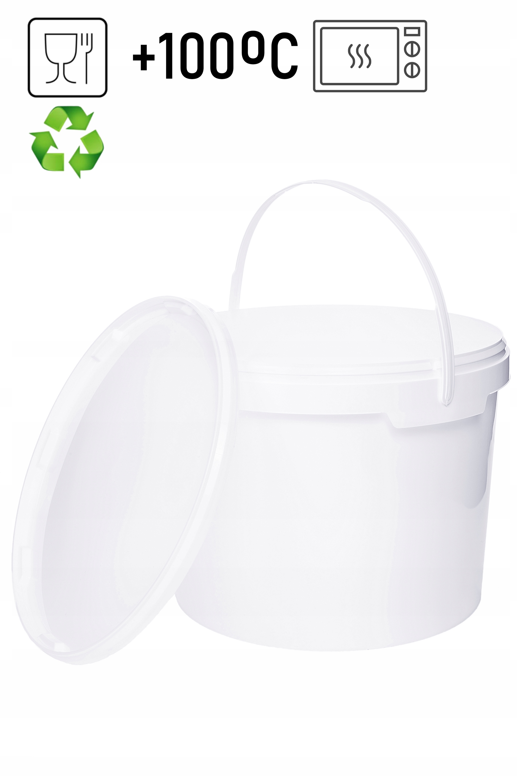 

Wiadro plastikowe 5 Litr Białe na Żywność!
