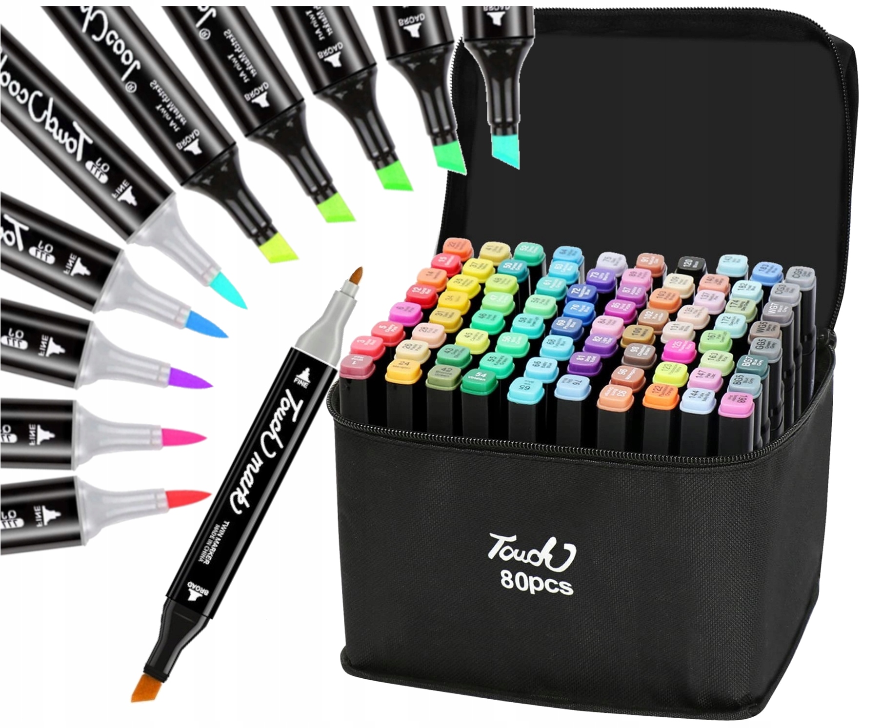 

Markery Pro Touch Alkoholowe Zestaw 80szt Torba