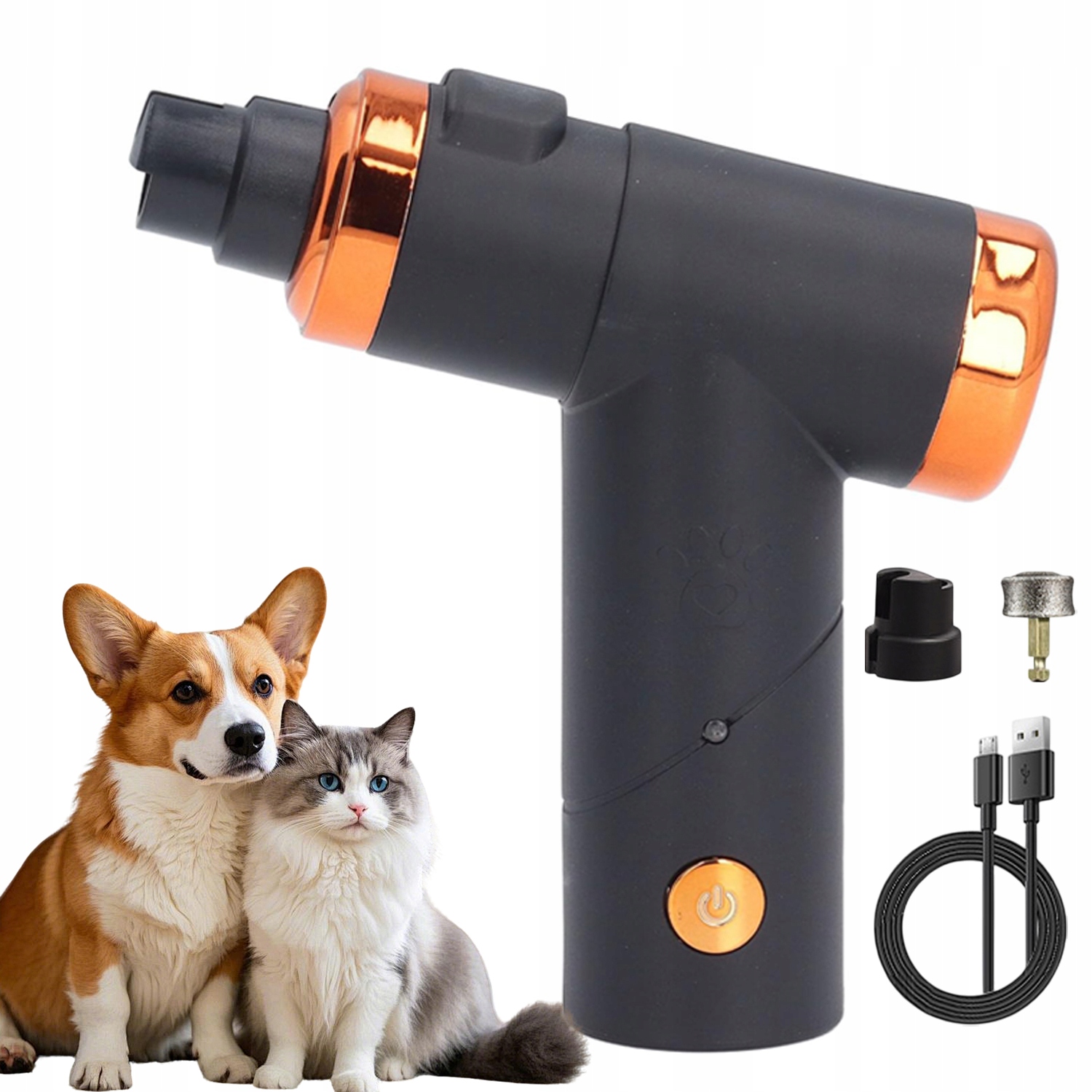 Levně Elektrický Zastřihovač Nehtů Pro Psy S Led Osvětlením, 2 Rychlostní Stupně