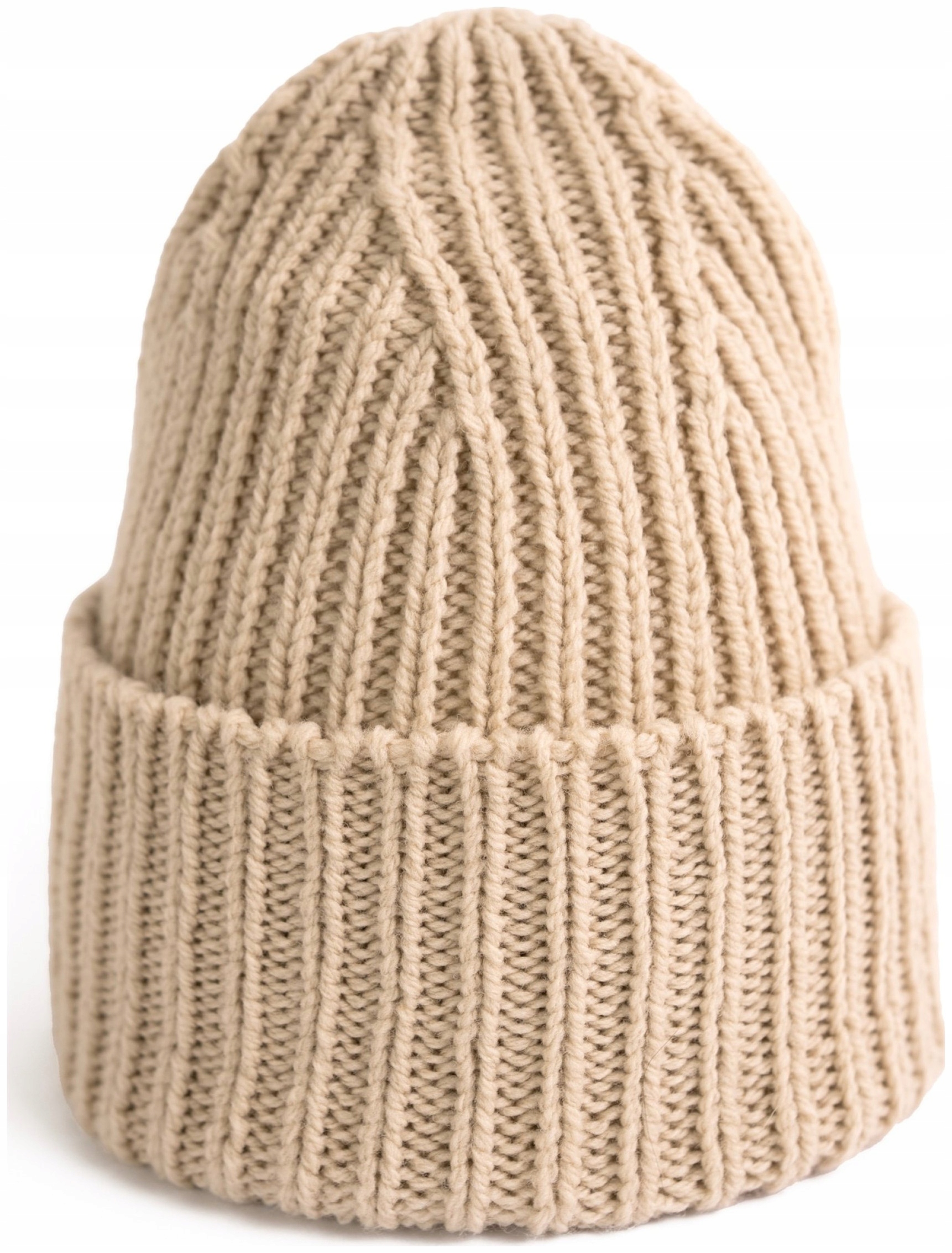 Čepice vlněná Bukowa dámská, pánská, přírodní vlna-virgin Světle béžová