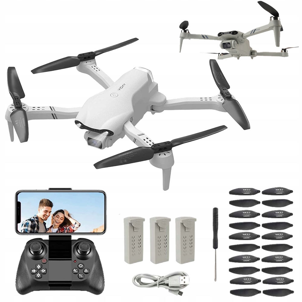 Dron Pro Leteckou Fotografii 1080P Dálkově Ovládaný, Skládací, Čtyřosý