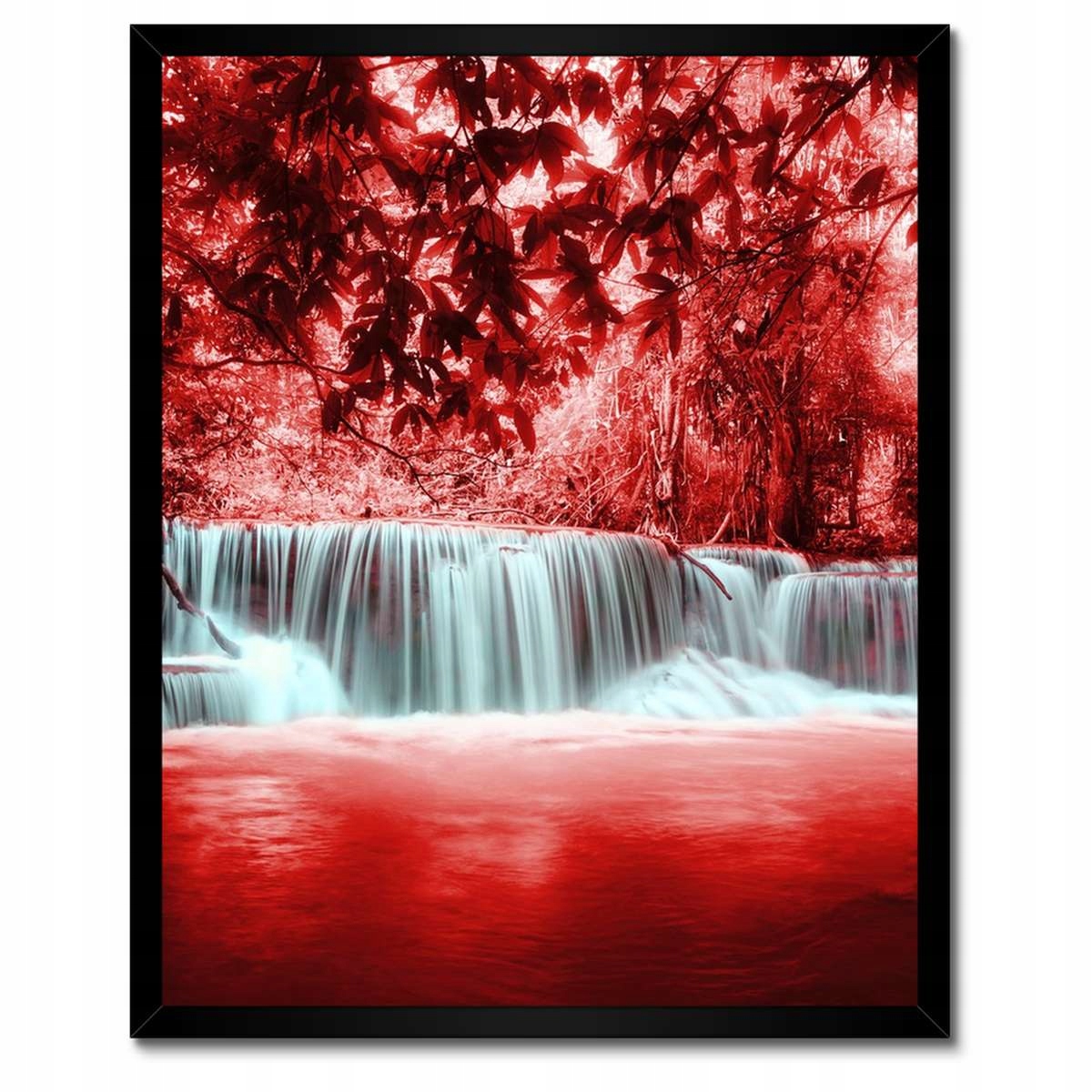 Plakáty v rámu 40x50 Červený vodopád Kaskáda