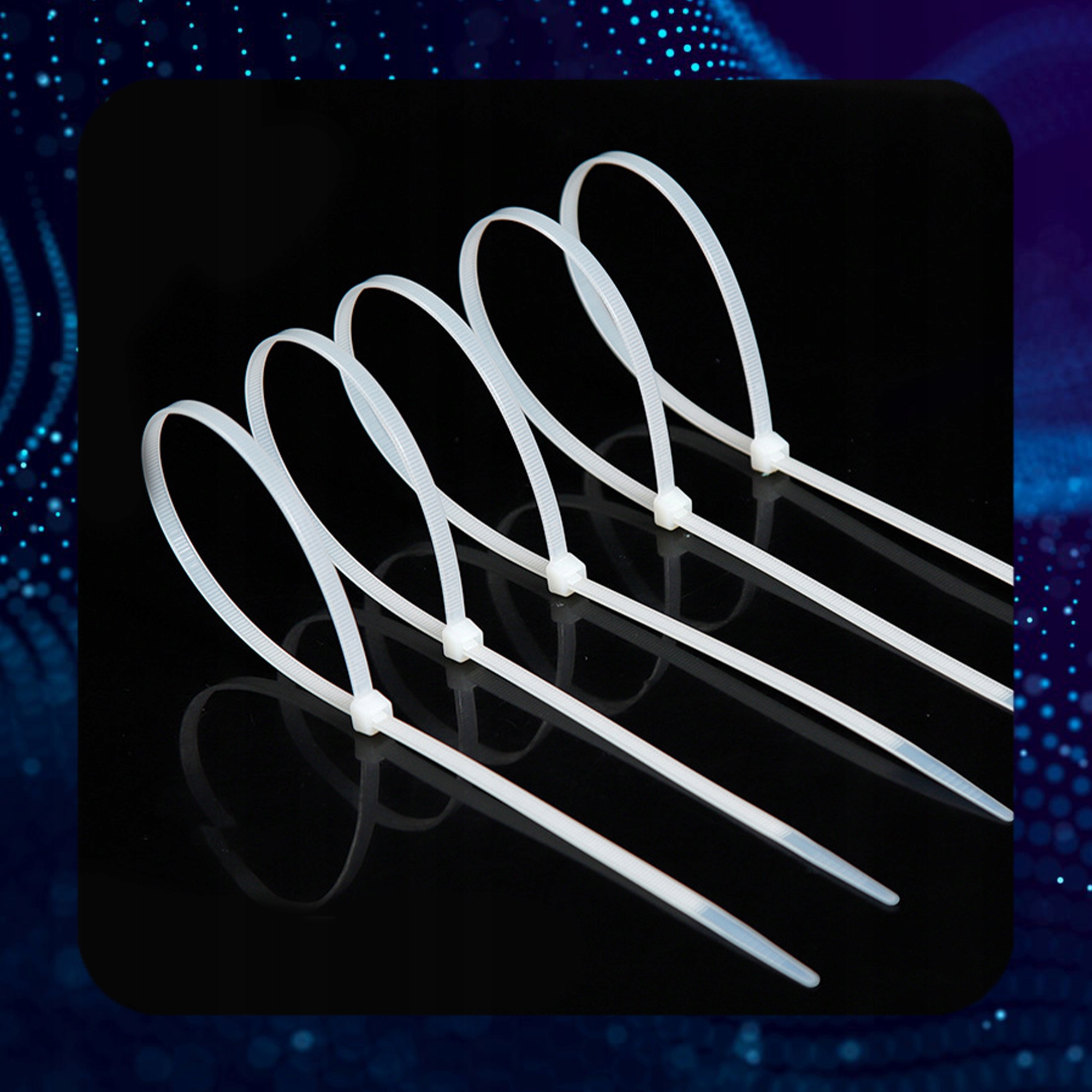 BARDZO MOCNE OPASKI ZACISKOWE 2,6x200mm 100 SZT białe TRYTYTKI KABLOWE Marka inna