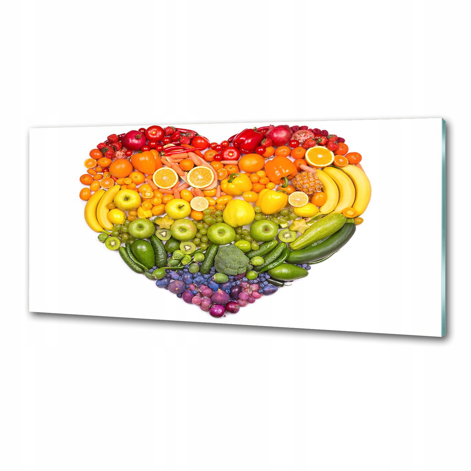 Kuchyňský panel Zeleninové srdce 125 x 50 cm Lepidlo