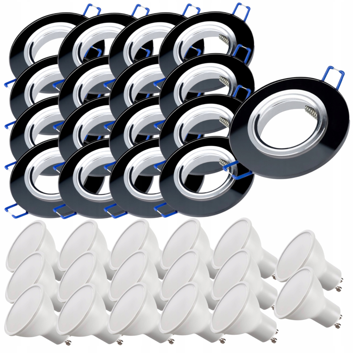 17 x Skleněná Stropní Svítidla Zapuštěná Do Stropu Křišťál 10W Led Žárovky