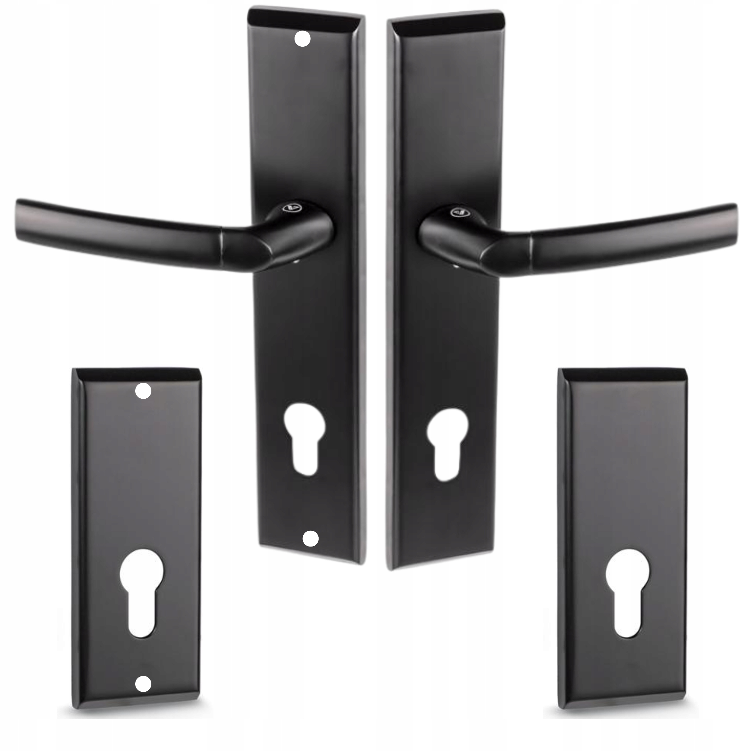 Klika Pro Vchodové Dveře Černá 90 Pravá S Horním Štítkem Sada City