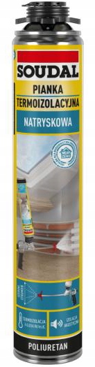 PIANA NATRYSKOWA PUR TERMOIZOLACYJNA DO OCIEPLEŃ IZOLACJA OCIEPLENIE DACH Marka Soudal