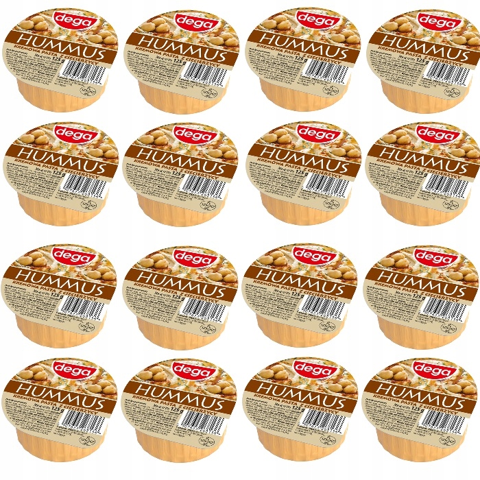 16 x 125 g Dega Hummus Krémová cizrnová pasta Karton