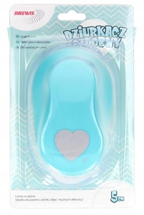 Děrovač na scrapbooking Dekorativní Děrovačky na papír Srdce 5 cm MIX