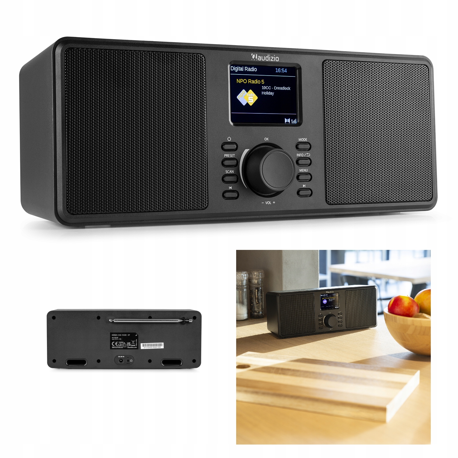 

Radio tuner cyfrowy Dsp Fm Dab+ bluetooth alarm