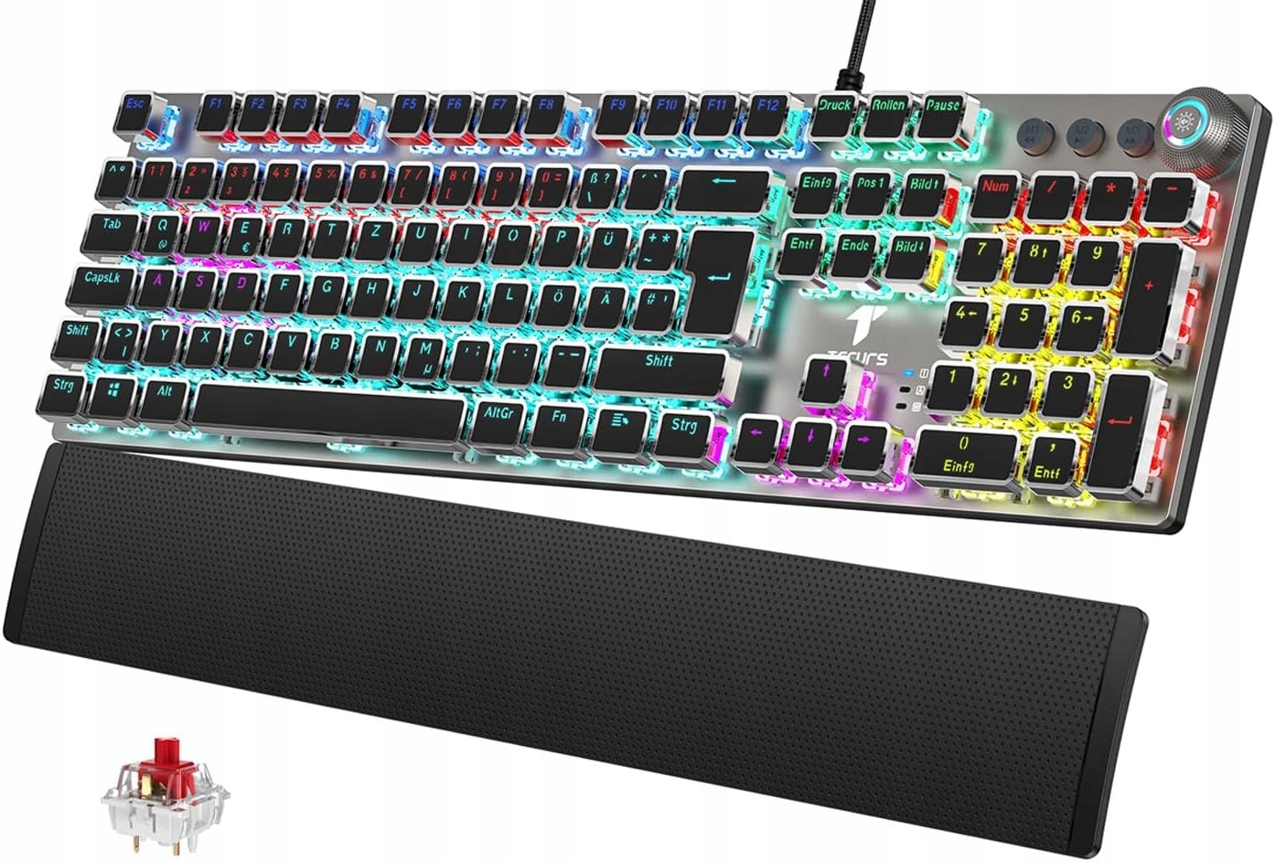 Klawiatura Mechaniczna Tecurs MK205 2 Klawiszy 8 i <)mozna Zamieniac