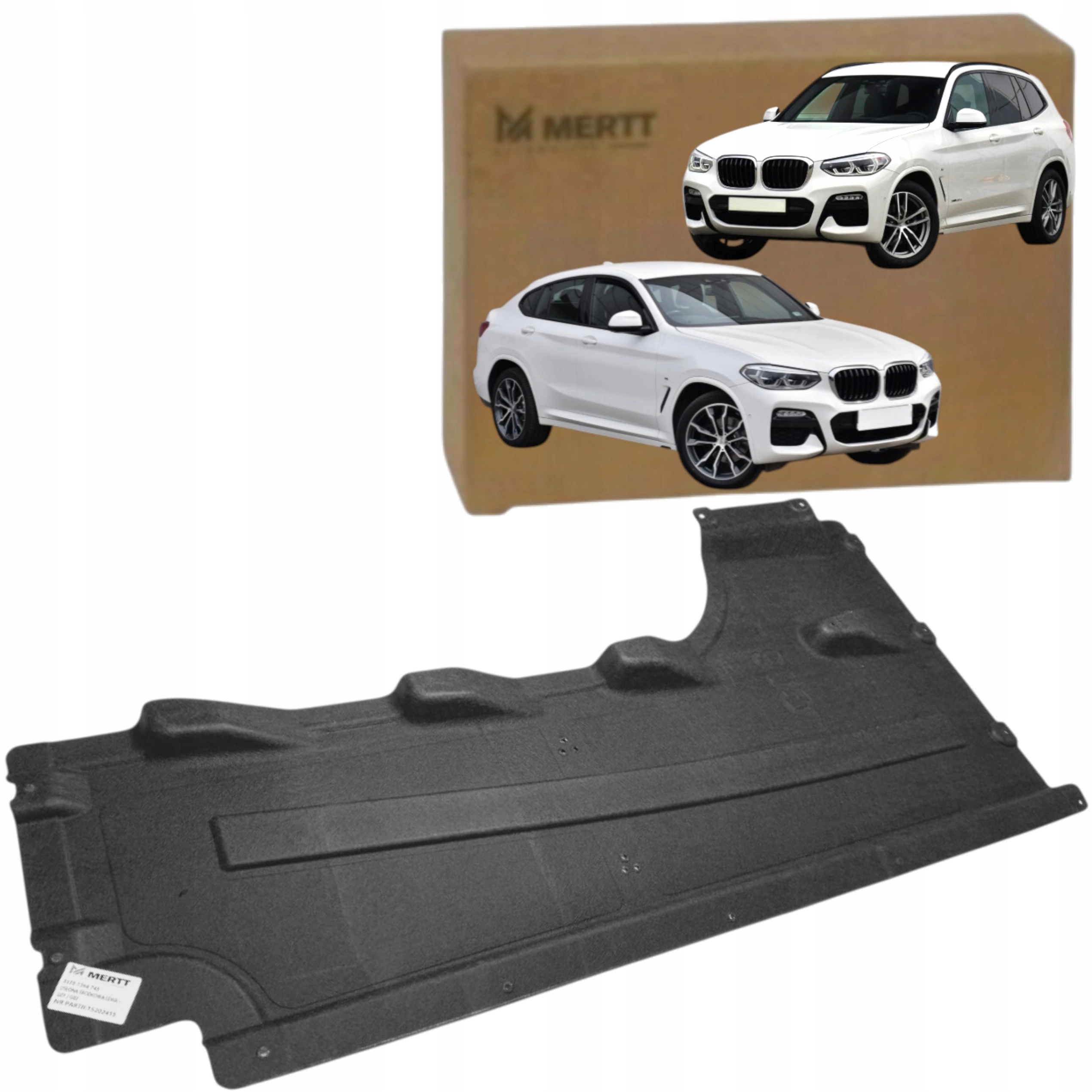 Bmw X3 G01 X4 G02 2018+ Látková podlaha Levá, krytka podvozku