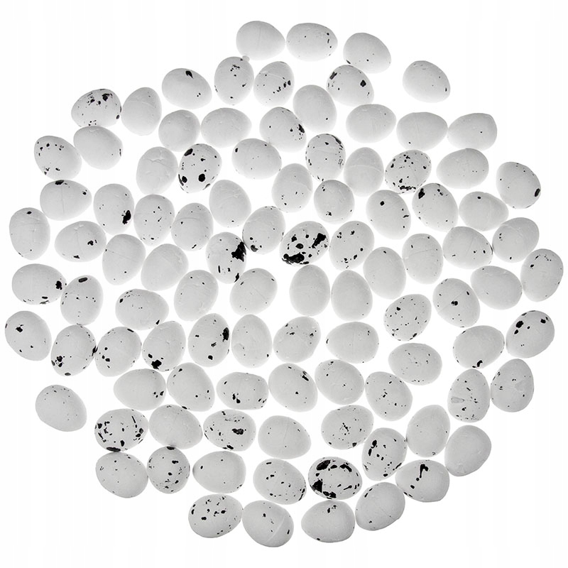 jajka styropianowe 100szt. 1,5cm x 1,8cm na sianku 23cm BIAŁE | WPJ-9718 — 8