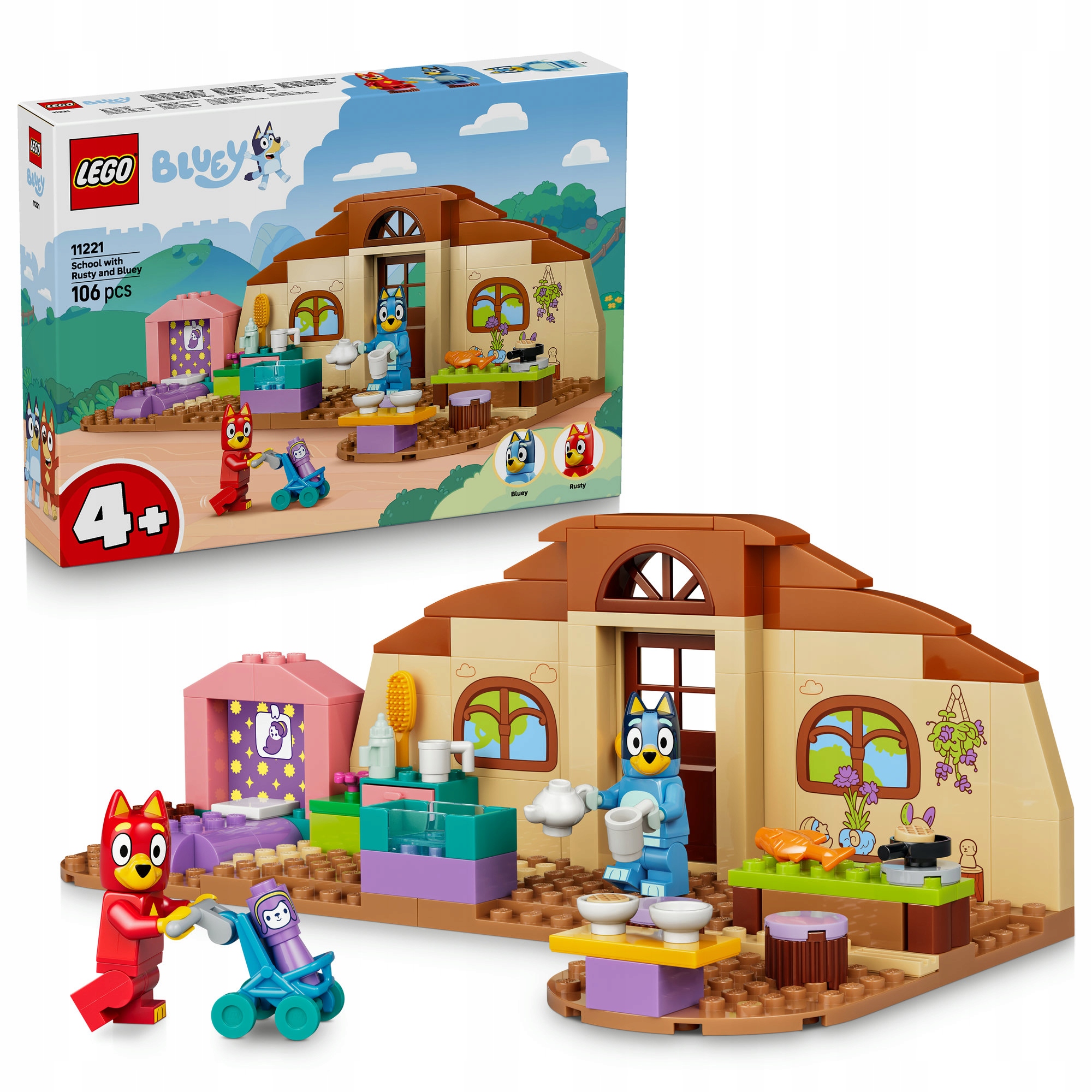Lego Bluey 11221 Rusty, Bluey a škola